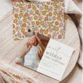 Bekendmaking Girl Birth | Floral Photo Birth Kaart