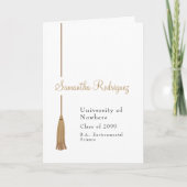 Bekendmaking Gold Tassel Afstuderen (Voorkant)