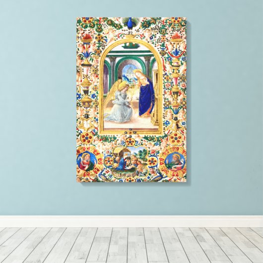 Bekendmaking kerst canvas afdruk (Insitu (Houten vloer))