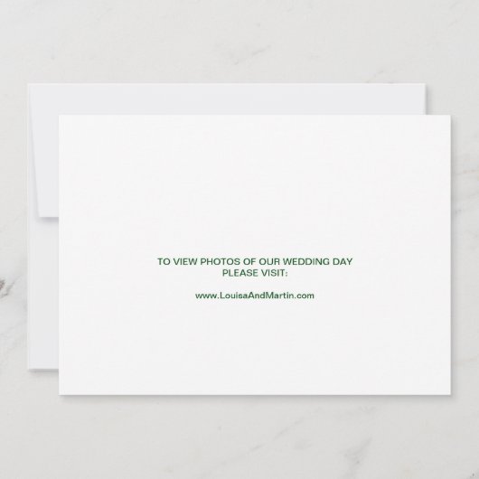 Bekendmaking kerst Holly Wreath Elopement Aankondiging (Achterkant)