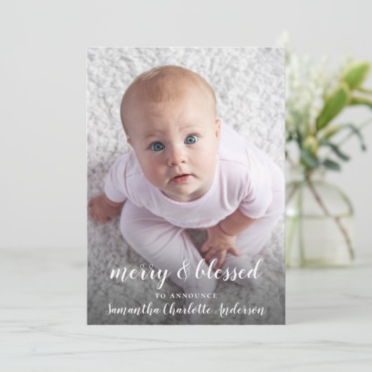 Bekendmaking kerstfoto's zonder piek aankondiging (Staand voorkant)