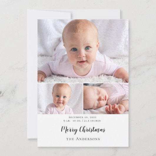 Bekendmaking kerstfoto's zonder piek aankondiging (Achterkant)