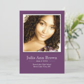 Bekendmaking klassieke foto Afstuderen Kaart (Staand voorkant)