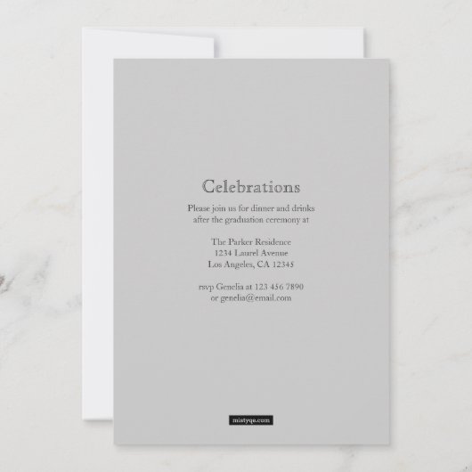 Bekendmaking klassieke foto Afstuderen Kaart (Achterkant)