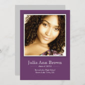 Bekendmaking klassieke foto Afstuderen Kaart (Voorkant / Achterkant)