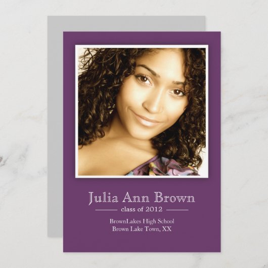 Bekendmaking klassieke foto Afstuderen Kaart (Voorkant / Achterkant)