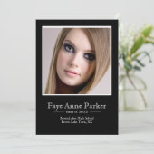 Bekendmaking klassieke foto Afstuderen Kaart (Staand voorkant)