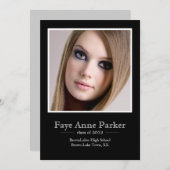 Bekendmaking klassieke foto Afstuderen Kaart (Voorkant / Achterkant)