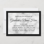 Bekendmaking Klassieke zwarte Afstuderen Kaart (Achterkant)