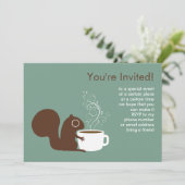 Bekendmaking koffieeekhoorn kaart (Staand voorkant)