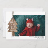 Bekendmaking met kerstfeestelijke foto's feestdagenkaart (Voorkant)