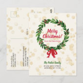 Bekendmaking met rode en groene kerstbeweging briefkaart (Voorkant / Achterkant)