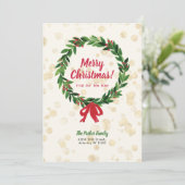 Bekendmaking met rode en groene kerstbeweging kaart (Staand voorkant)