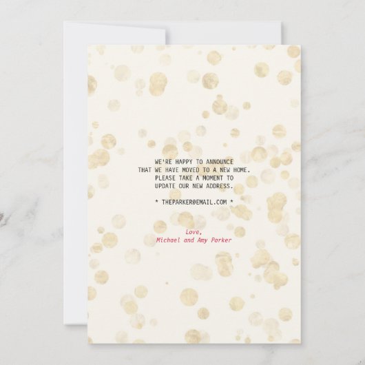 Bekendmaking met rode en groene kerstbeweging kaart (Achterkant)