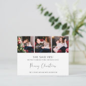 Bekendmaking met Verloving met budgetkerstkaart Feestdagenkaart (Staand voorkant)