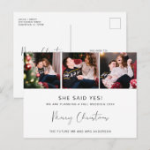 Bekendmaking met Verloving met budgetkerstkaart Feestdagenkaart (Voorkant / Achterkant)