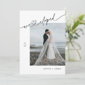 Bekendmaking minimalistische hartstilstand kaart (Staand voorkant)