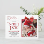 Bekendmaking Noordpoolkerstfeest Kaart (Staand voorkant)