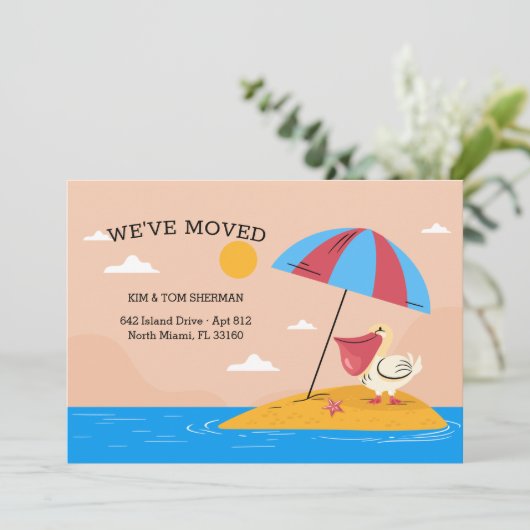 Bekendmaking Pelican Beach Moving Aankondiging (Staand voorkant)