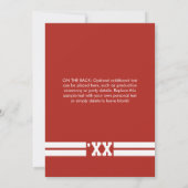 Bekendmaking Red Sporty Photo Afstuderen Aankondiging (Achterkant)