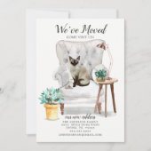 Bekendmaking Siamese Cat Moving Aankondiging (Voorkant)