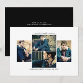 Bekendmaking van 4 foto-Afstuderen Kaart (Voorkant / Achterkant)