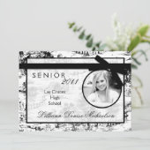 Bekendmaking van 5 x 7 zwarte toile Fabric foto's  Aankondiging (Staand voorkant)