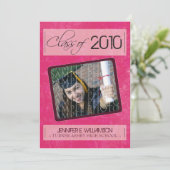 Bekendmaking van Afstuderen met gegraveerde textuu Kaart (Staand voorkant)