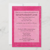 Bekendmaking van Afstuderen met gegraveerde textuu Kaart (Achterkant)