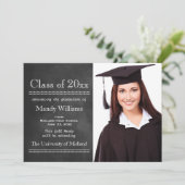 Bekendmaking van Blackboard Photo Afstuderen Aankondiging (Staand voorkant)