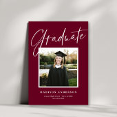 Bekendmaking van Chic Elegant Script Photo Afstude Kaart