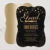 Bekendmaking van Chic Gold Confetti Stippen Afstud Kaart (Voorkant / Achterkant)