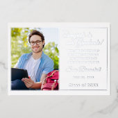 Bekendmaking van Chic Minimalist Gold Foil-Afstude Folie Uitnodiging (Voorkant)