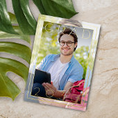 Bekendmaking van Chic Minimalist Gold Foil-Afstude Folie Uitnodiging