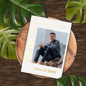 Bekendmaking van Chic Minimalist Gold Foil-Afstude Folie Uitnodiging