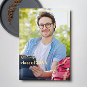 Bekendmaking van Chic Minimalist Gold Foil-Afstude Folie Uitnodiging