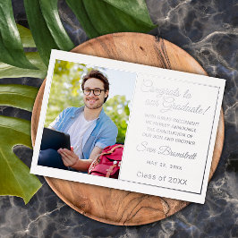 Bekendmaking van Chic Minimalist Gold Foil-Afstude Folie Uitnodiging