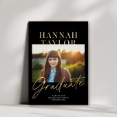 Bekendmaking van Chic Modern Photo Folie Afstudere Folie Uitnodiging