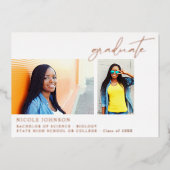 Bekendmaking van Chic Multi 5 Photo Afstuderen Fol Folie Uitnodiging (Voorkant)