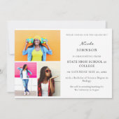 Bekendmaking van Chic Multi 5 Photo Afstuderen Kaart (Achterkant)