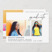Bekendmaking van Chic Multi 5 Photo Afstuderen Kaart (Voorkant / Achterkant)