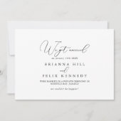 Bekendmaking van Classy Chic Minimalist Elopement Aankondiging (Voorkant)