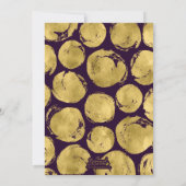 Bekendmaking van Classy Paars Gold Photo Afstudere Aankondiging (Achterkant)