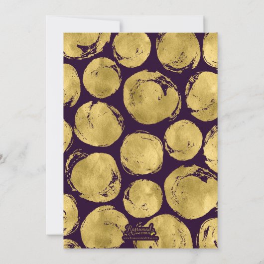 Bekendmaking van Classy Paars Gold Photo Afstudere Aankondiging (Achterkant)