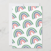 Bekendmaking van Cute Rainbow Virtual Baby shower Aankondiging (Achterkant)