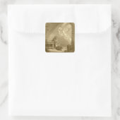 Bekendmaking van de "Blessed Virgin Mary" Vierkante Sticker (Tas)