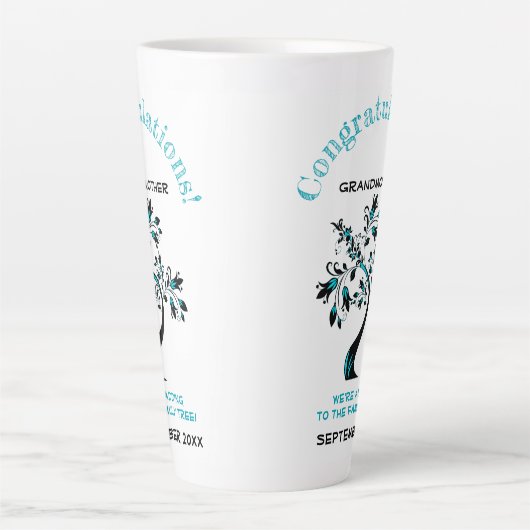 Bekendmaking van de boomstructuur van de grootmoed latte mok (Voorkant)