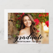 Bekendmaking van de cursus van Elegant Script Coll Uitnodiging Briefkaart (Voorkant / Achterkant)