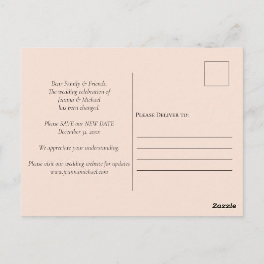 Bekendmaking van de datum van hervatting van de fo briefkaart (Achterkant)