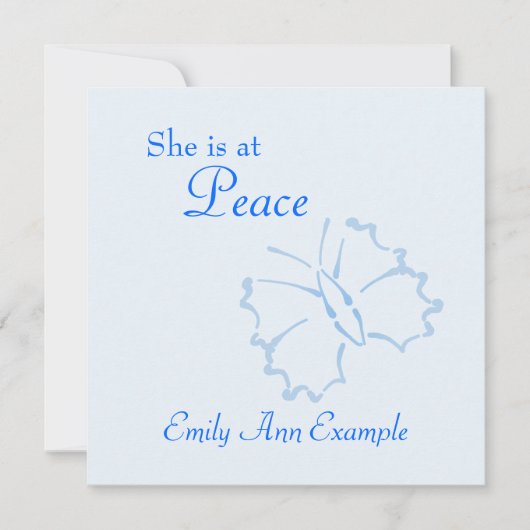  bekendmaking van de dood - Butterfly Kaart (Voorkant)